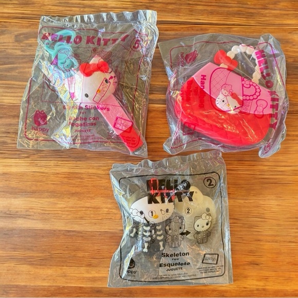 RARE Hello Kitty McDonald’s Happy Meal Toys Lot (2018-2019) - 3 PCS - Unopened - Picture 1 of 11